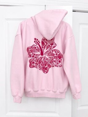 Pink Palm Puff Hoodie - Woman’s Size M 🤩
